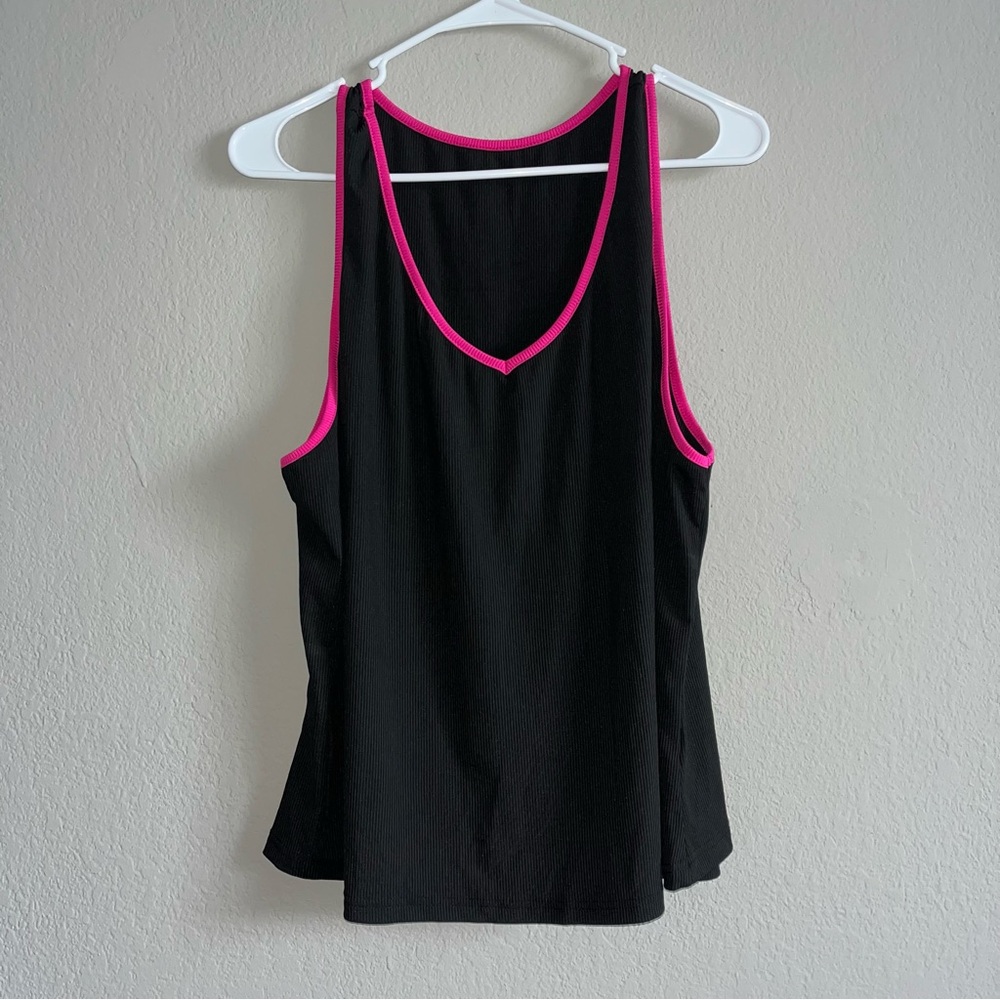 SHEIN Plus Size 3x Black & Pink Tank Top